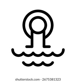 Ilustração do design do símbolo do vetor da poluição da água