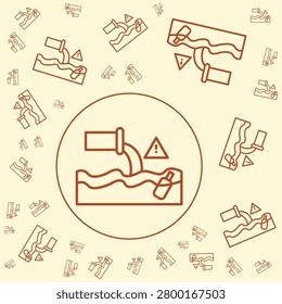 Water Pollution trendy vector illustration in flat style stunning background.eps