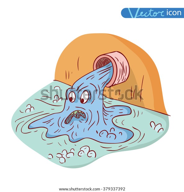 Water Pollution Vector Stock Vector (Royalty Free) 379337392