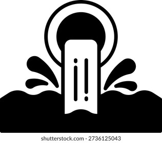 Water Pollution Vector Icon Illustration