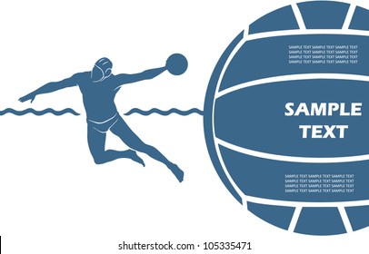 Water polo background - vector illustration