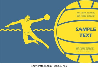 Water polo background - vector illustration