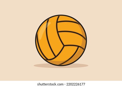 Water Polo Ball. Water polo concept. Vector illustration.