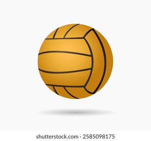 Water polo ball isolated on white background. Vector realistic 3d illustration