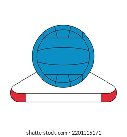 Water polo ball release pictogram vector illustration.