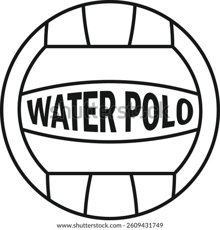 Water Polo Ball Vector Art Icons Silhouette, Water Polo Ball Illustration,