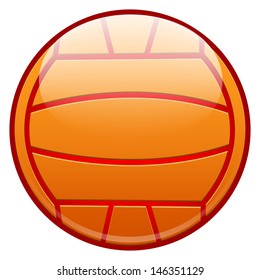 Water polo ball or volleyball on a white background isolated