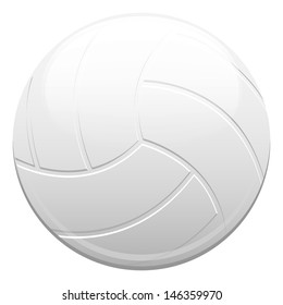 Water polo ball or volleyball on a white background isolated