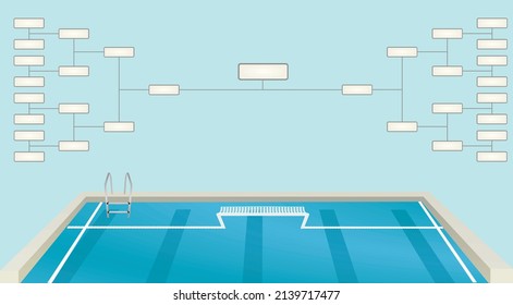 Water polo bracket scheme. vector illustration