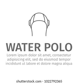 Water polo cap line icon