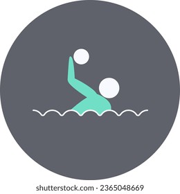 Icono de la competición de waterpolo. Señal deportiva.  