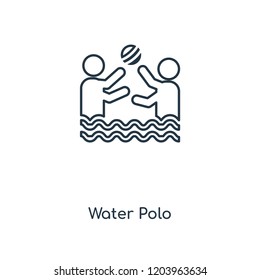 Water Polo concept line icon. Linear Water Polo concept outline symbol design. This simple element illustration can be used for web and mobile UI/UX.