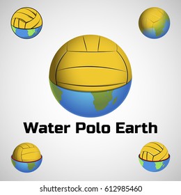 Water polo earth logo for the team and the cup