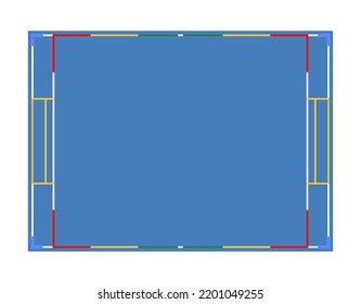 Water polo field pictogram vector illustration.