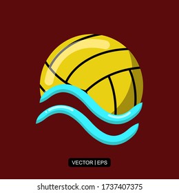 Water Polo flat icon vector illustration logo template for many purpose.