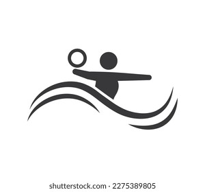 water polo icon isolated design