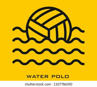 Water polo icon signs