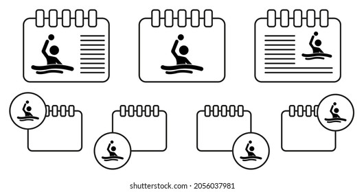 Water polo icon. Silhouette of an athlete icon. Sportsman element icon. Premium quality graphic design. Signs, outline symbols collection icon for websites, web design on white background