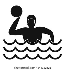 Water polo icon. Simple illustration of water polo vector icon for web