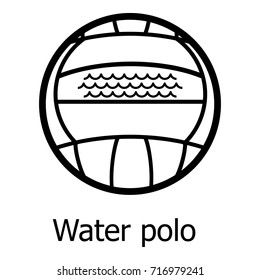 Water polo icon. Simple illustration of water polo vector icon for web