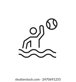 Water polo icon. Simple water polo icon for social media, app, and web design. Vector illustration.