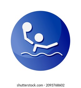 Water polo icon. A symbol dedicated to sports and games. Vector