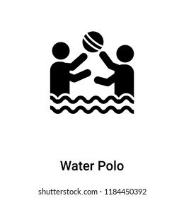 Water Polo icon vector isolated on white background, logo concept of Water Polo sign on transparent background, filled black symbol