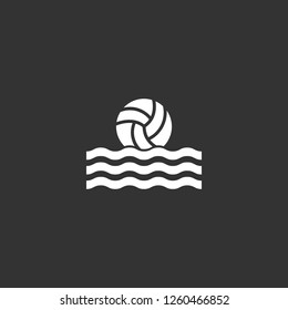 water polo icon vector. water polo sign on black background. water polo icon for web and app