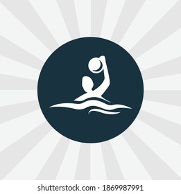 Water polo isolated vector icon. sport design element