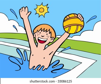 Water Polo Kid Color