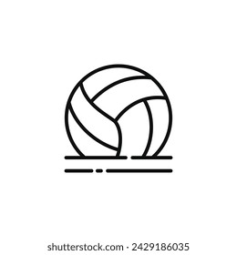 Water polo line icon isolated on white background