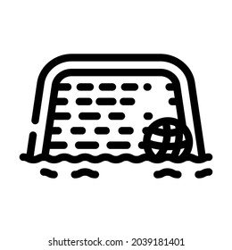 water polo line icon vector. water polo sign. isolated contour symbol black illustration