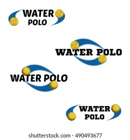 Water polo logo for the team and the cup. vector illustration