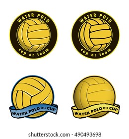 Water polo logo for the team and the cup. vector illustration