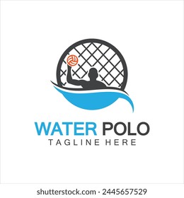 Water polo logo vector icon design. logo sport water polo