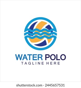 Water polo logo vector icon design. logo sport water polo