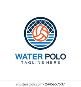 Water polo logo vector icon design. logo sport water polo