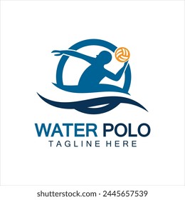 Water polo logo vector icon design. logo sport water polo