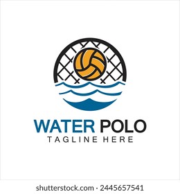 Water polo logo vector icon design. logo sport water polo