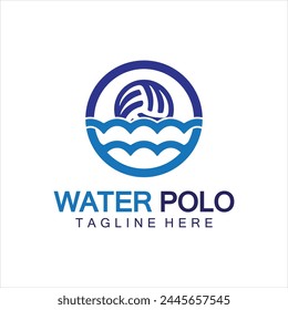 Water polo logo vector icon design. logo sport water polo