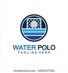 Water polo logo vector icon design. logo sport water polo