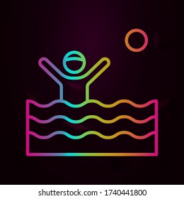 Water polo nolan icon Simple thin line, outline vector of Swimming pool icons for ui and ux, website or mobile application