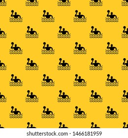 Water polo pattern seamless vector repeat geometric yellow for any design