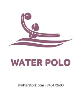 Water polo sport game competition icon. Summer Olympic games symbols. Vector sport pictogram. Branding Identity Corporate logo design template. Vector illustration isolated on a white background