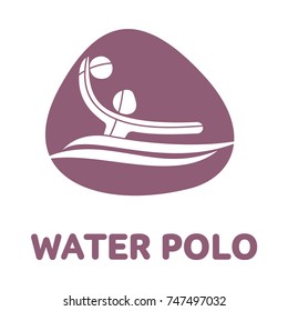 Water polo sport game competition icon. Summer Olympic games symbols. Vector sport pictogram. Branding Identity Corporate logo design template. Vector illustration isolated on a white background