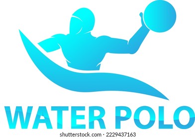 water polo sport logo vector