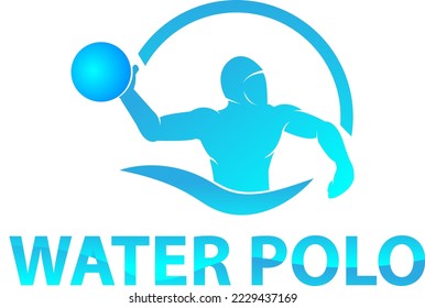 water polo sport logo vector