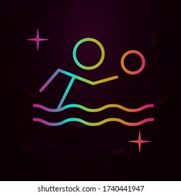 Water polo, sport nolan icon Simple thin line, outline vector of sport icons for ui and ux, website or mobile application