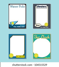 Water Polo Trading Card Frames