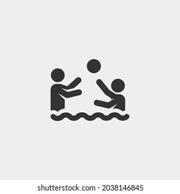 Water polo vector icon illustration sign